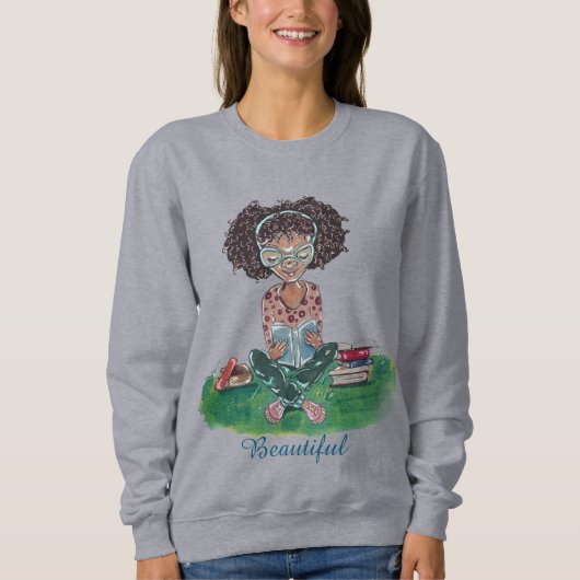 Sweatshirt The Beautiful Collection : Bookworm (Devant)
