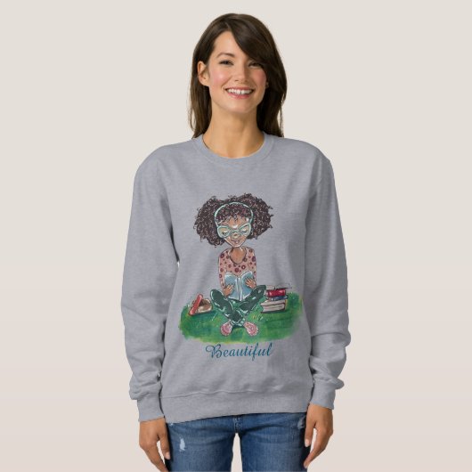 Sweatshirt The Beautiful Collection Sweatshirt: Bookworm (Devant entier)