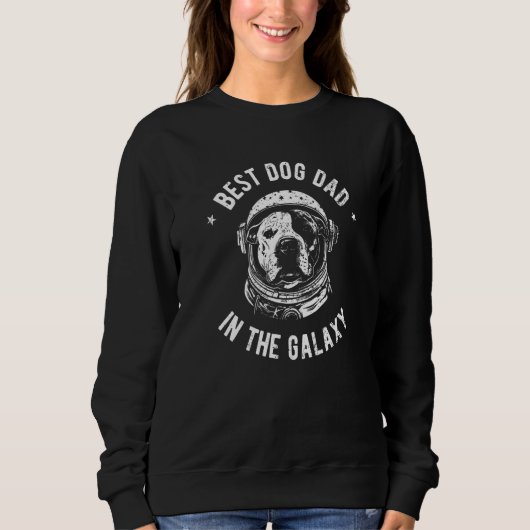 Sweatshirt The Best Pitbull dog Dad in the galaxy - Pitbull P (Devant)