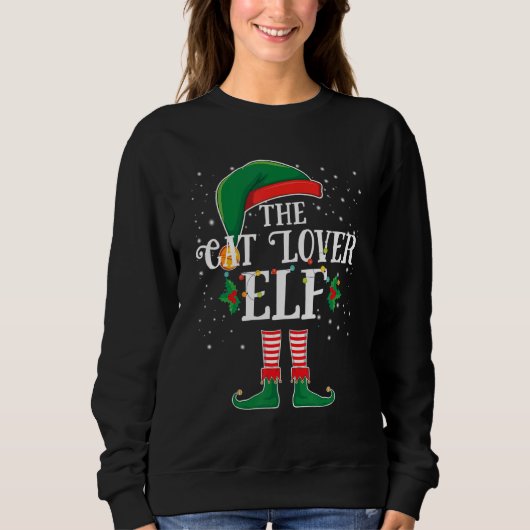 Sweatshirt The Cat   Elf Family Group Matching Christmas Paja (Devant)