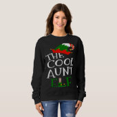 Sweatshirt The Cool Aunt Elf Family Matching Group Christmas (Devant entier)