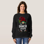 Sweatshirt The Dancer Gnome Buffalo Plaid Christmas Matching (Devant entier)