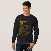 Sweatshirt Thé doux Thé alimentaire Thanksgiving Faits nutrit (Devant entier)