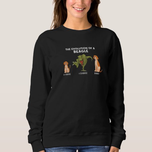 Sweatshirt The Evolution Of A Beagle Beagle Dog Mom  Beagle (Devant)
