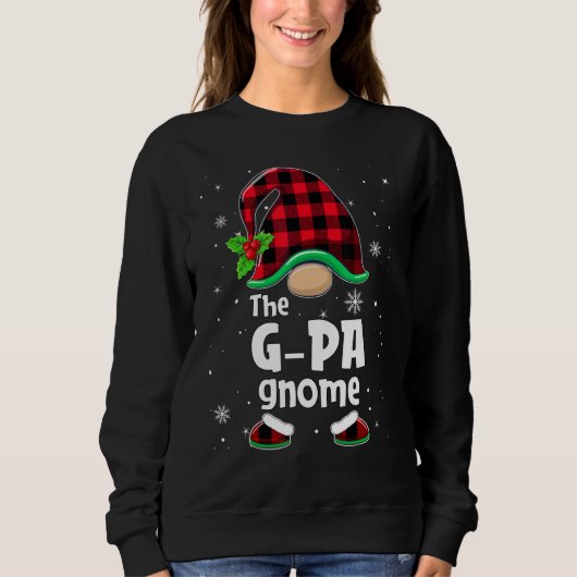 Sweatshirt The G pa Gnome Buffalo Plaid Christmas Matching Fa (Devant)