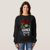 Sweatshirt The Gamer Gnome Buffalo Plaid Christmas Matching F (Devant entier)