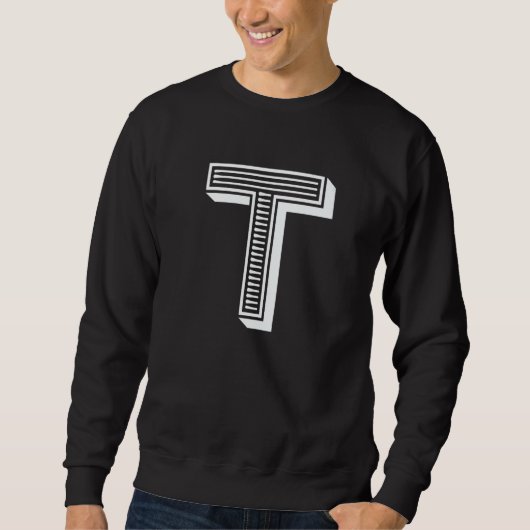 Sweatshirt The Letter Fun Big and Bold for Events Family Team (Devant)