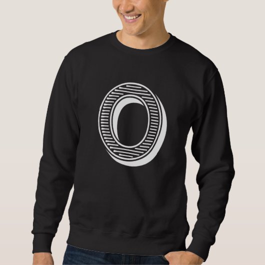 Sweatshirt The Letter O Fun Big and Bold for Events Family Te (Devant)
