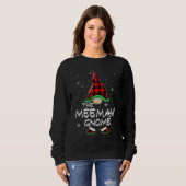 Sweatshirt The Meemaw Gnome Red Buffalo Plaid Christmas Pajam (Devant entier)