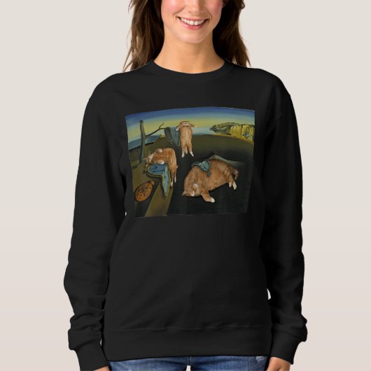 Sweatshirt The Persistence of Memory Cat  Painting (Devant)