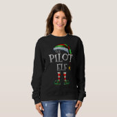 Sweatshirt The Pilot Elf Shirt Matching Family Pilot Christma (Devant entier)