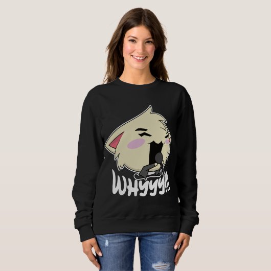 Sweatshirt The Rock Star Cat - Whyyyyy (Devant entier)