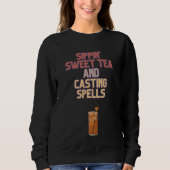 Sweatshirt Thé sucré et épells Humour de cuisine du sud (Devant)