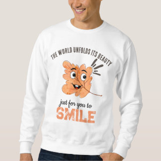 Sweatshirt The World Unfolds Its Beauty Smiling Leaf Crewneck