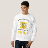Sweatshirt The World Unfolds Its Beauty Smiling Leaf Crewneck (Devant entier)