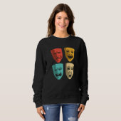 Sweatshirt Théâtre Hommes Masques Théâtres Femmes Broadway Dr (Devant entier)