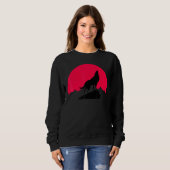 Sweatshirt Thème de nuit Lune Wolf Summer Wolves Graphisme (Devant entier)