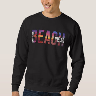 Sweatshirt Thème de vacances de palmiers de plage Outer Banks