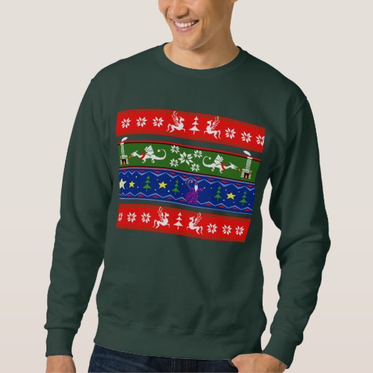 Sweatshirt Thème laid d'imaginaire de chandail (Devant)