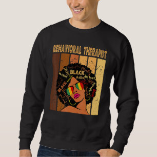 Sweatshirt Thérapeute comportementale Afro Africaine Femmes B