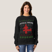 Sweatshirt Thérapeute physique Noël laid (Devant entier)