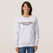 Sweatshirt Thérapeute récréative colorée (Devant entier)