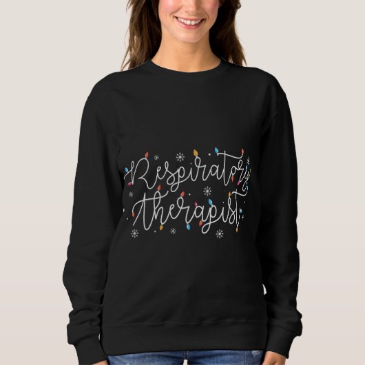 Sweatshirt Thérapeute respiratoire de Noël doux X mas Light F (Devant)