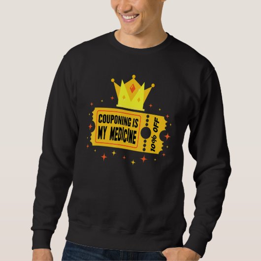 Sweatshirt Thérapie Couponing Est Mon Hobby De Médecine Thrif (Devant)
