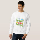 Sweatshirt Thérapie de voyage et inspiration, Aventure à vie (Devant entier)