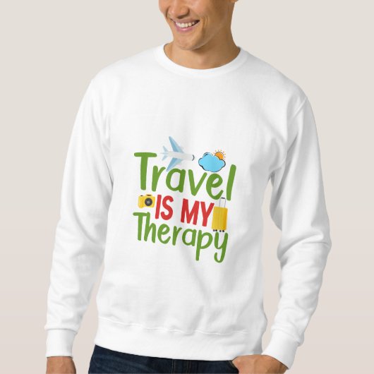 Sweatshirt Thérapie de voyage et inspiration, Aventure à vie (Devant)