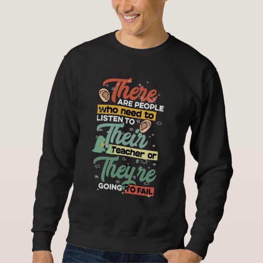 Sweatshirt There Their They're English Grammar Teacher Pun (Devant)