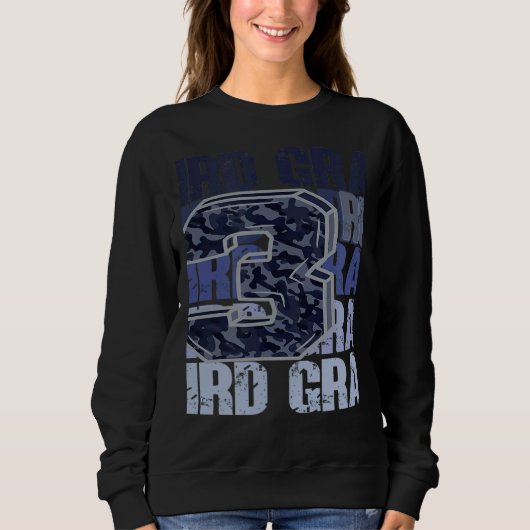 Sweatshirt Third Grade 3rd Grader Stacked Leopard for Teacher (Devant)