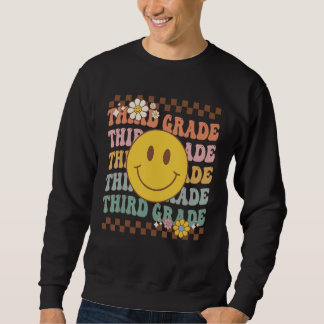 Sweatshirt Third Grade Vintage Retro 3rd Grade Back To School