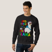 Sweatshirt Third Team 3rd Grade Teacher Rainbow No Prob Llama (Devant entier)