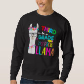 Sweatshirt Third Team 3rd Grade Teacher Rainbow No Prob Llama (Devant)