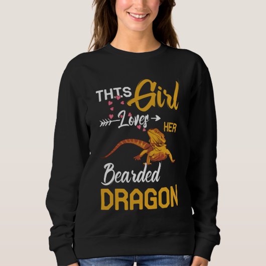 Sweatshirt This Girl Loves Her Bearded Dragon Lizard (Devant)