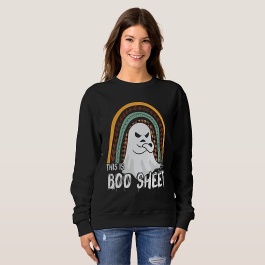 Sweatshirt This is boo sheet ghost retro halloween costume me (Devant entier)