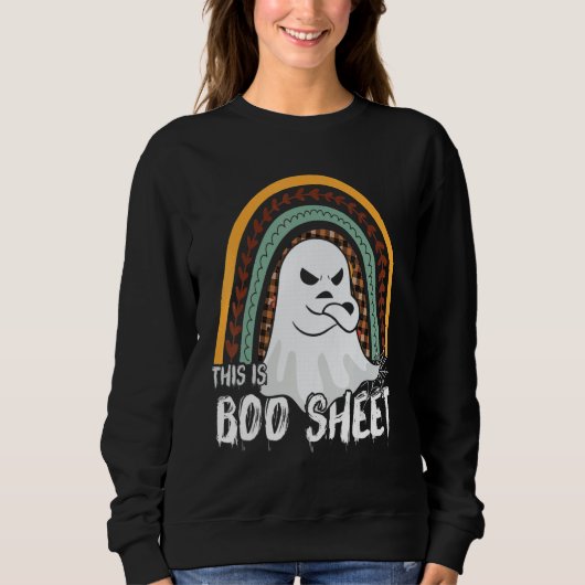 Sweatshirt This is boo sheet ghost retro halloween costume me (Devant)