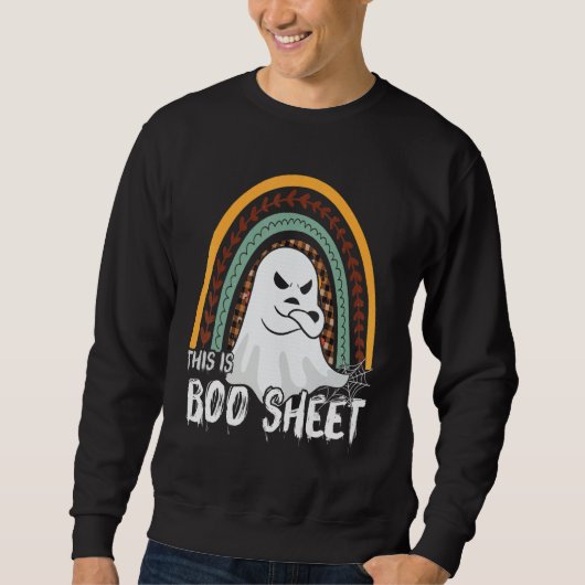 Sweatshirt This is boo sheet ghost retro halloween costume me (Devant)