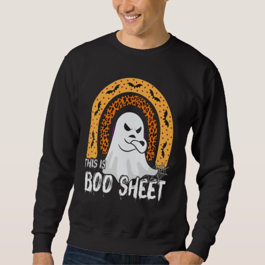 Sweatshirt This is boo sheet ghost retro halloween costume me (Devant)