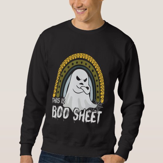 Sweatshirt This is boo sheet happy halloween rainbow 2022 men (Devant)