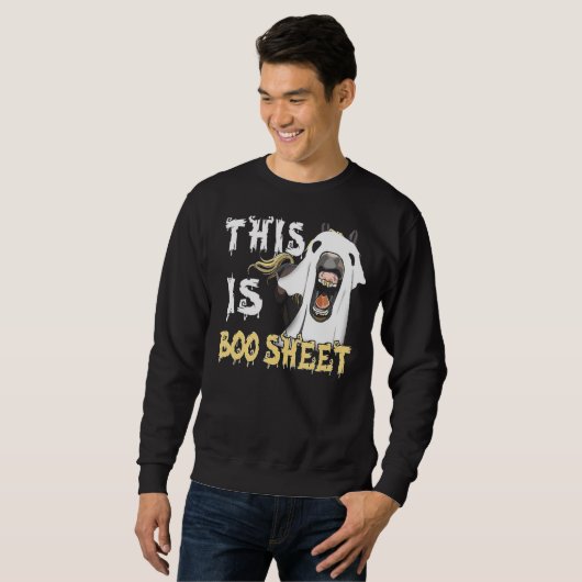 Sweatshirt This Is Boo Sheet Horse (Devant entier)