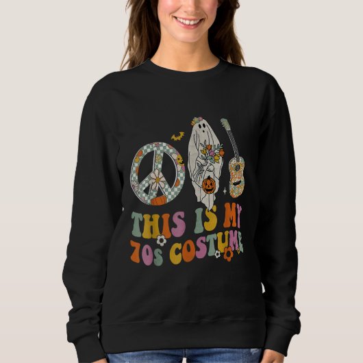 Sweatshirt This is My 70s Costume Halloween Peace Hippie Retr (Devant)