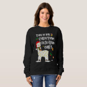 Sweatshirt This Is My Christmas Llama Pajama Pyjama Top Chris (Devant entier)