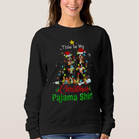 Sweatshirt This Is My Christmas Pajama Bernese Mountain Dog C (Devant)
