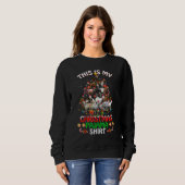 Sweatshirt This Is My Christmas Pajama     Goats Tree   Holid (Devant entier)