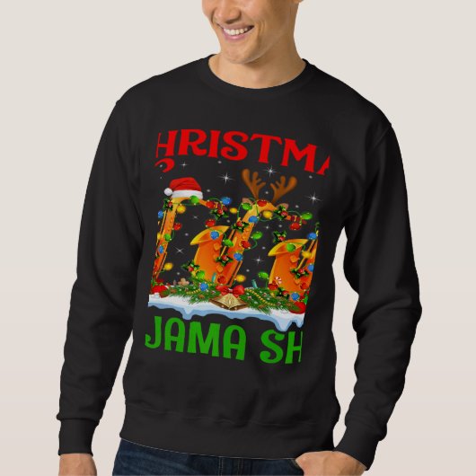 Sweatshirt This Is My Christmas Pajama Lights Saxophone Chris (Devant)