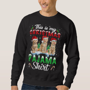 Sweatshirt This Is My Christmas Pajama Shirt Cat Lover Funny