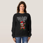 Sweatshirt This Is My Christmas Pajama  Women Men Dabbing San (Devant entier)