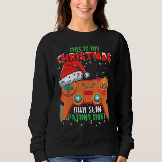 Sweatshirt This Is My Christmas Video Game Controller Dim Sum (Devant)